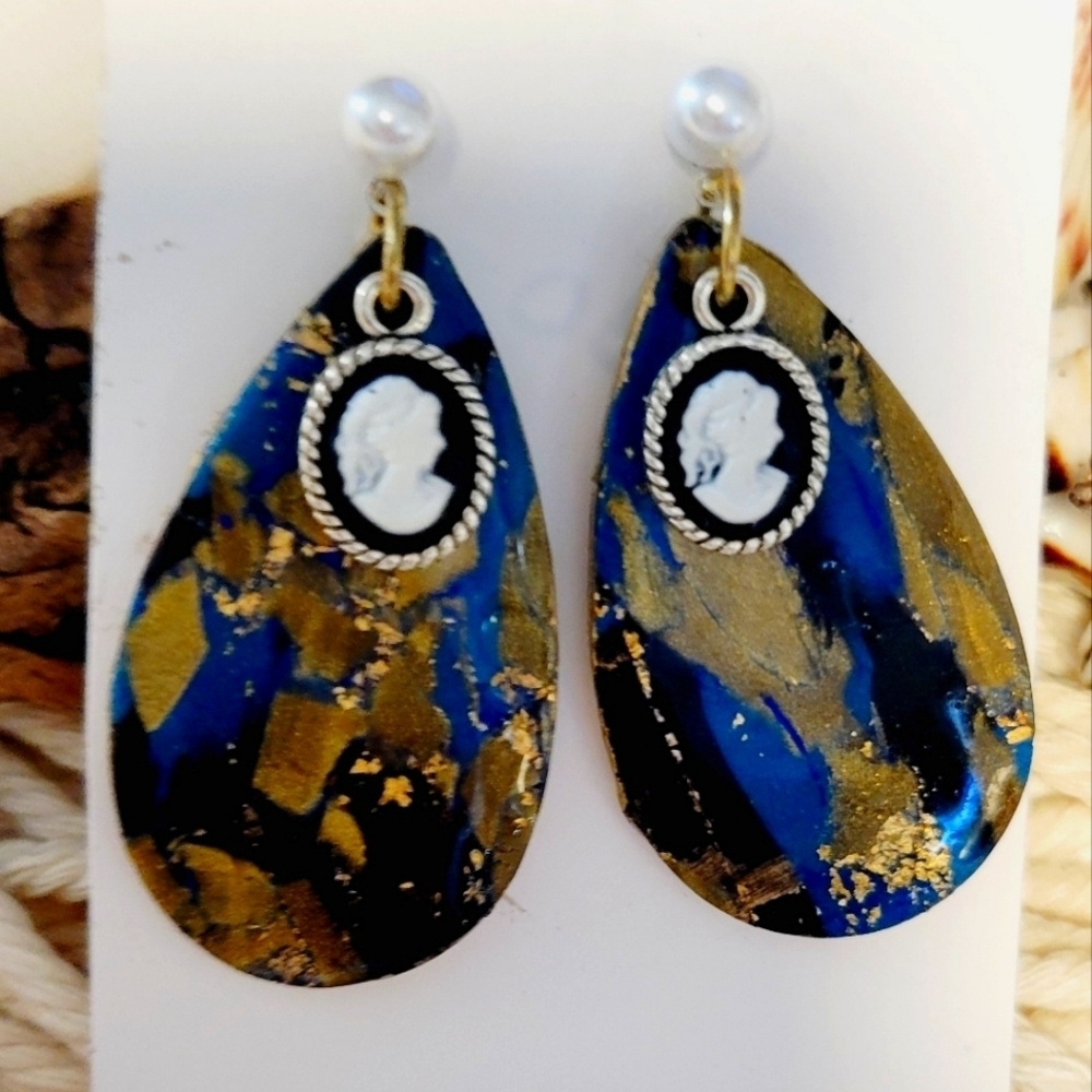 Camo Charm Polymer Clay Earrings